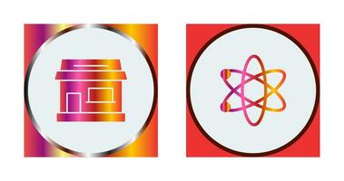 Shop and Atom Icon vector