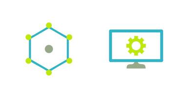 nodes and network setting  Icon vector