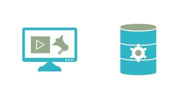 digital márketing y base de datos administración icono vector