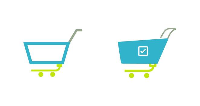 empty cart and confirm order  Icon vector