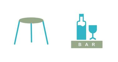 stool and bar sign Icon vector