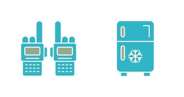 Walkie Talkie and Fridge Icon vector