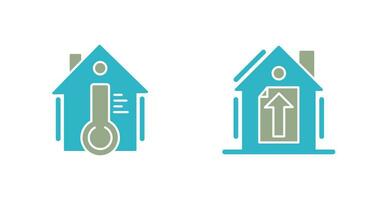 Temperature and Upload Icon vector