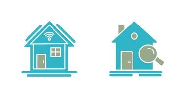 Search and Smart Home Icon vector