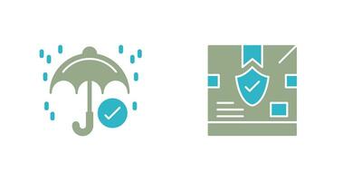 keep dry and delivery box Icon vector