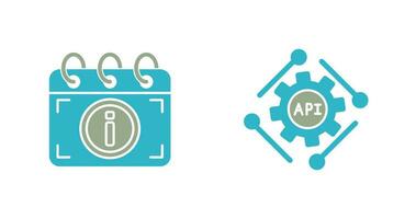 api and calendar Icon vector