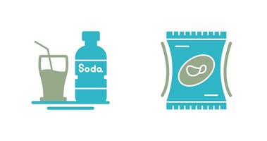 Soda and Snack Icon vector
