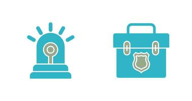 Siren and Suitcase Icon vector