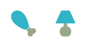 Leg and Lamp Icon vector