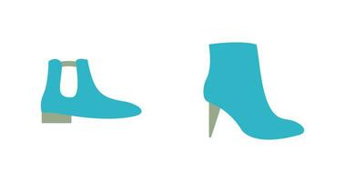 hombres botas y alto tacones icono vector