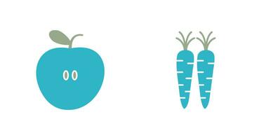 Apples and Carrots Icon vector