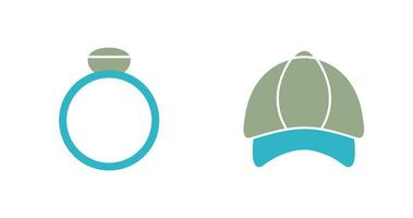 Ring and P Cap Icon vector