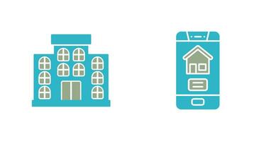 Apartment and Application Icon vector