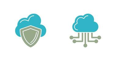 Cloud Computing and Shield Icon vector