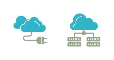 Cable and Server Icon vector