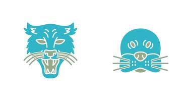 Puma and seal Icon vector