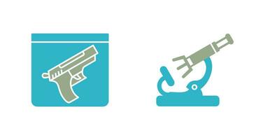 Evidence and Microscope Icon vector