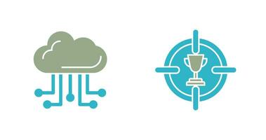 Cloud Computing and Target Icon vector