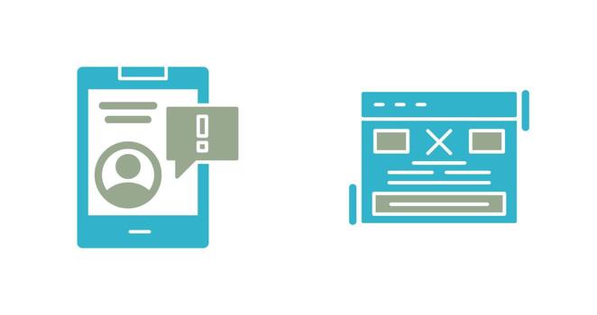 notificación y error icono vector