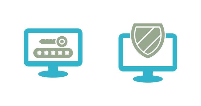 contraseña y proteger icono vector