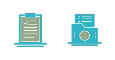 Clipboard and List Folder Icon vector