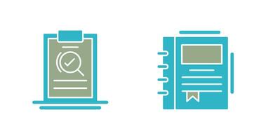 Search and Spring Notebook Icon vector