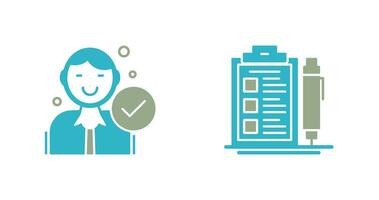 Hire and Check List Icon vector