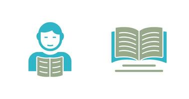 Student and Book Icon vector