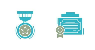 Medal and Certificate Icon vector