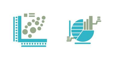 Plot and Pie Chart Icon vector