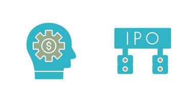 Thinking and Ipo Icon vector