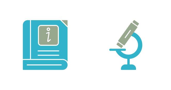 Information and Microscope Icon vector