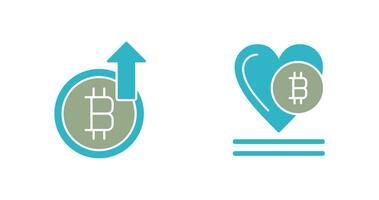 Profit and Heart Icon vector