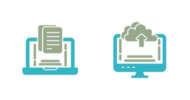 Document and Upload Icon vector