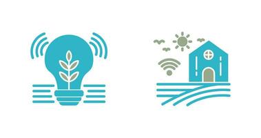 Idea and Smart Farm Icon vector