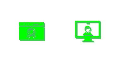 web award and video communication  Icon vector