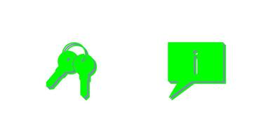 keys and information Icon vector