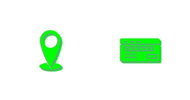 location and credit card Icon vector