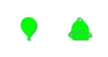 balloon and bag pack Icon vector