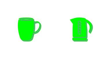 mug and kettle Icon vector