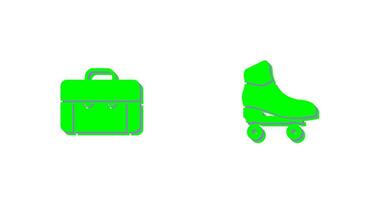 suitcase and skates  Icon vector