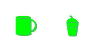 Coffee mug and Frappe Icon vector