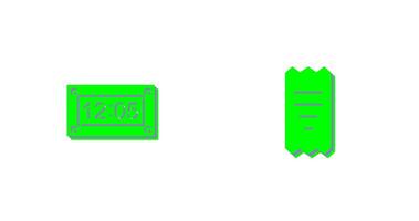 timer and receipt Icon vector