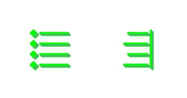bulleted list and Right align  Icon vector