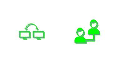 connected systems and connected profiles  Icon vector