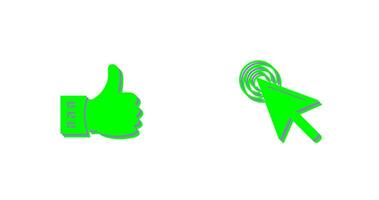 like and click Icon vector