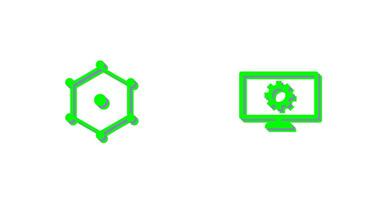 nodes and network setting  Icon vector