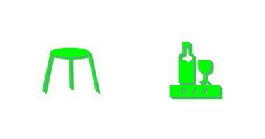 stool and bar sign Icon vector