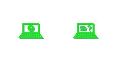 Play Video and Online Exam Icon vector