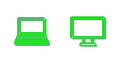 Laptop and Lcd  Icon vector